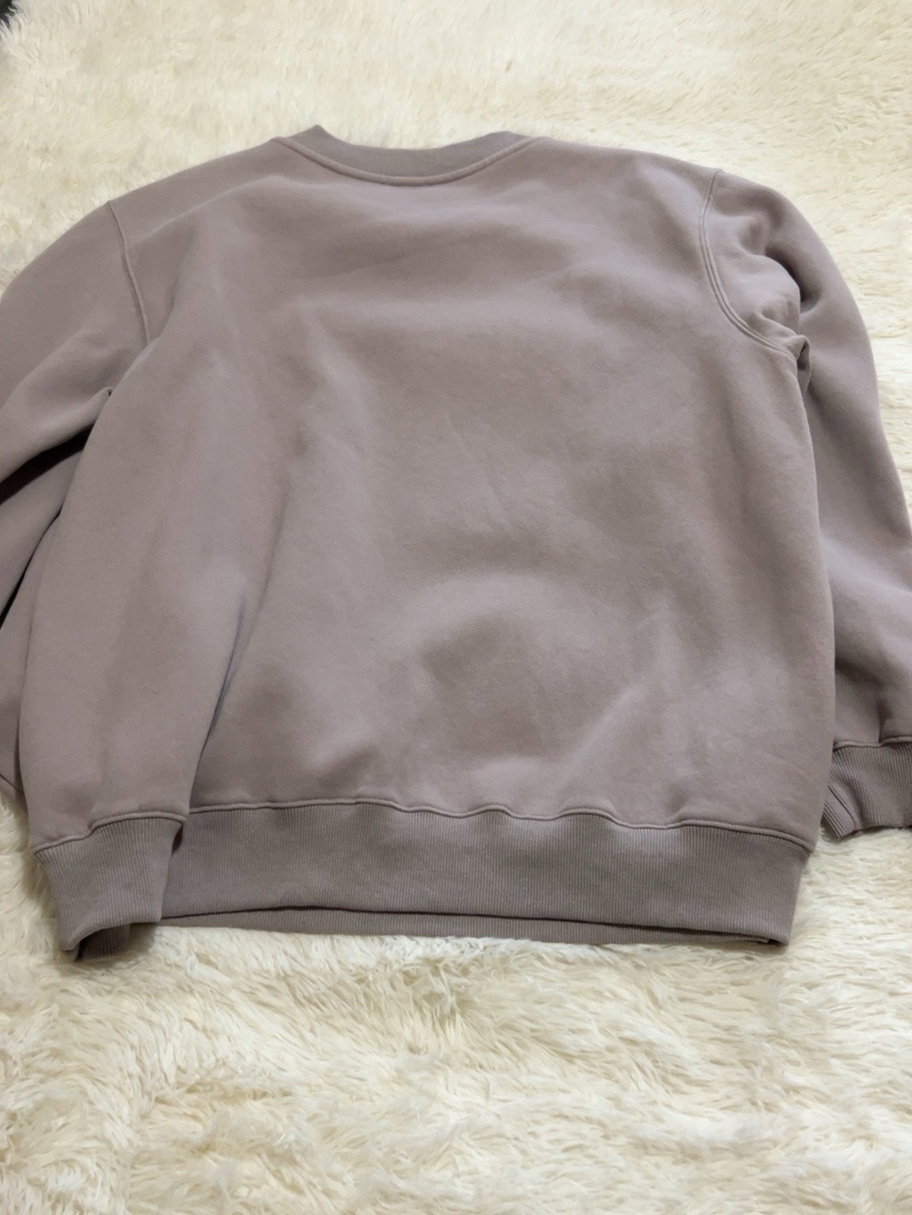 White Fox Boutique Taupe Crewneck Sweatshirt with Black Logo - Picture 4 of 4